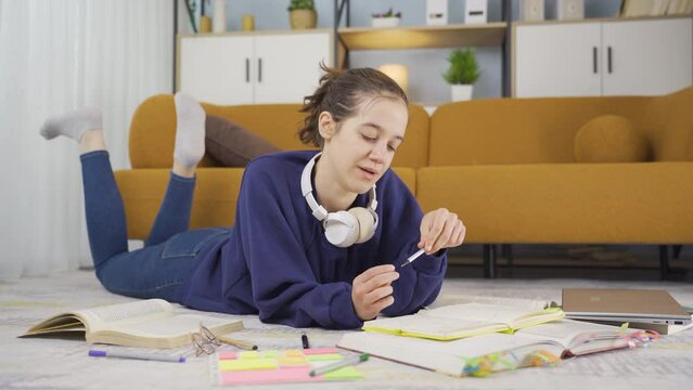 Intelligent, hard-working female student.
