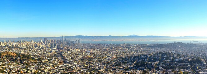 Obraz na płótnie Canvas 4K Image: Panoramic View of San Francisco and Bay Area