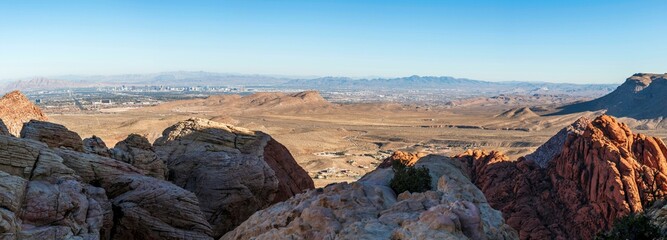 4K Image: Las Vegas Skyline View from Red Rock Canyon