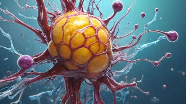 &eacute;tude scientifique des anticorps en action - une image captivante de la d&eacute;fense immunitaire, chaque mol&eacute;cule en lutte contre les infections dans le corps humain.