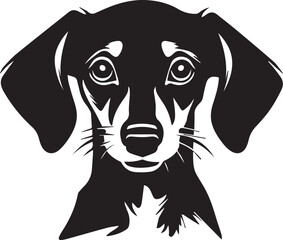 dachshund dog face illustration