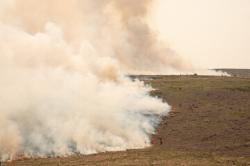Wildfires in Northern England on Moorland
