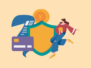 Internet financial management investment flat vector concept operation hand drawn illustration
