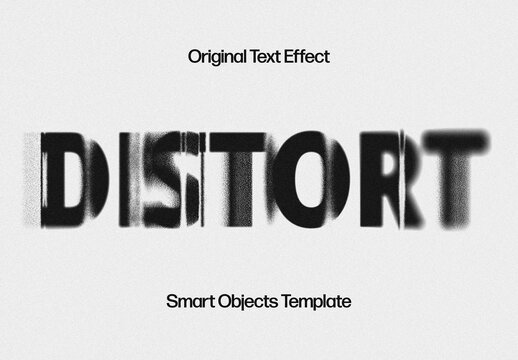 Fading Distortion Text Effect Mockup