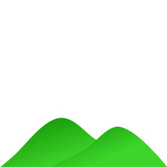 Fototapeta premium Green hill vektor illustration