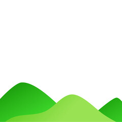 Fototapeta premium Green hill vektor illustration