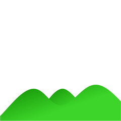 Fototapeta premium Green hill vektor illustration