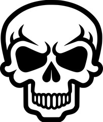 Obraz premium Skull | Minimalist and Simple Silhouette - Vector illustration