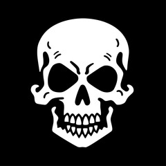 Fototapeta premium Skull | Minimalist and Simple Silhouette - Vector illustration