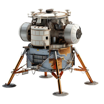Lunar Module. Chandrayaan isolated on transparent