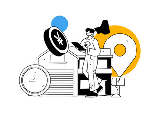 Home loan flat vector concept operation illustration
