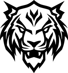 Tiger | Minimalist and Simple Silhouette - Vector illustration