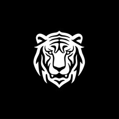 Tiger | Black and White Vector illustration