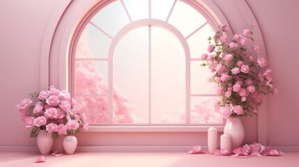 flowers in a window