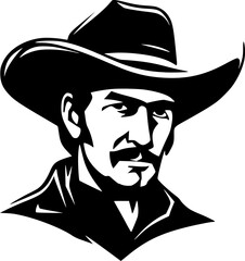 Western | Minimalist and Simple Silhouette - Vector illustration