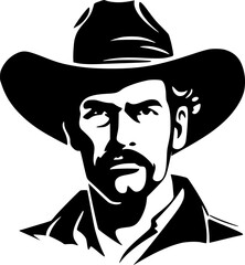 Western | Black and White Vector illustration