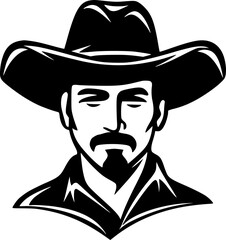 Western | Minimalist and Simple Silhouette - Vector illustration