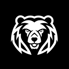 Bear | Black and White Vector illustration