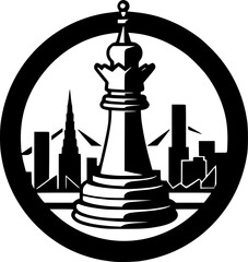 Chess | Black and White Vector illustration