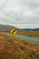 Connemara National Park in Ireland. Scenic drive on N59 route stretches beside the calm ocean water...