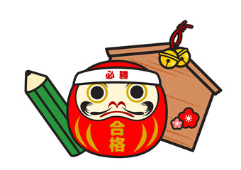 合格祈願の達磨