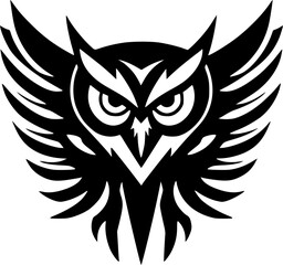 Obraz premium Owl | Minimalist and Simple Silhouette - Vector illustration