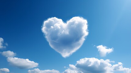 Naklejka na ściany i meble Heart Shaped Cloud. Love is in the air 