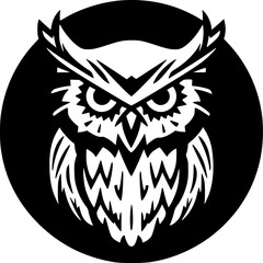 Owl | Minimalist and Simple Silhouette - Vector illustration