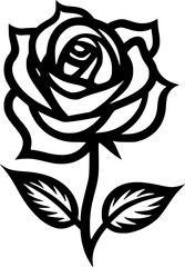 Rose - High Quality Vector Logo - Vector illustration ideal for T-shirt graphic