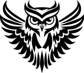 Owl | Minimalist and Simple Silhouette - Vector illustration