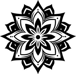 Mandala | Black and White Vector illustration
