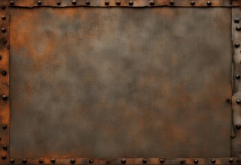 rusty metal frame background