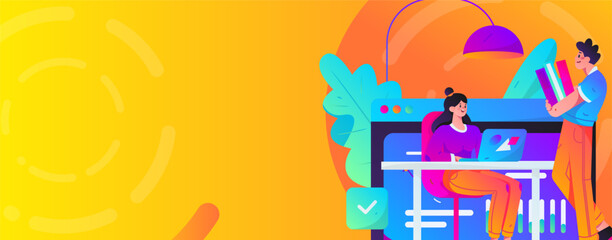 Home indoor character scene flat vector concept operation hand drawn illustration
