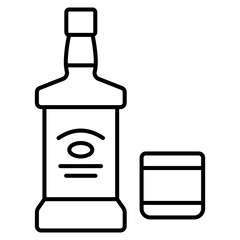 Whiskey  Icon Element For Design