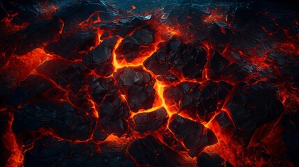Fototapeta na wymiar Lava photorealistic background. Capturing the Fiery Essence. Hot, burned.