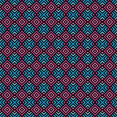 seamless pattern with shapes blue and pink square 