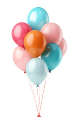 colorful balloons isolated.