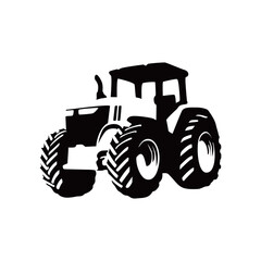 tractor silhouette design. farm transportation sign and symbol.
