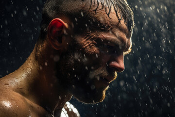 Grit and Sweat: European Boxer in Action