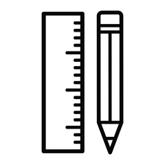 ruler icon and pencil icon