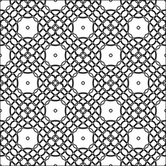 Fototapeta premium Black lines on white background. Wallpaper with figures from lines. Abstract patterns. Black pattern for web page, textures, card, poster, fabric, textile. Monochrome design. 