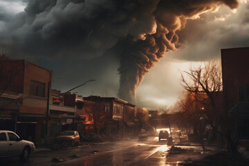 Urban Catastrophe: Tornado's Unyielding Power