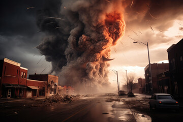 City in Crisis: Ravaging Tornado's Wrath