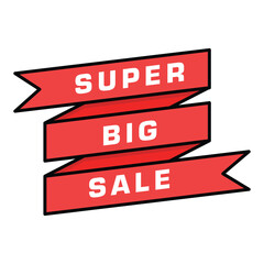 super big sale sign banner