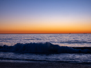 Obraz premium Beautiful Sunset Over the Pacific Ocean, Scenic Beach in California 22