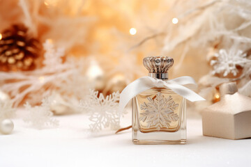 Fototapeta na wymiar Festive Fragrance Amidst Gift Delight