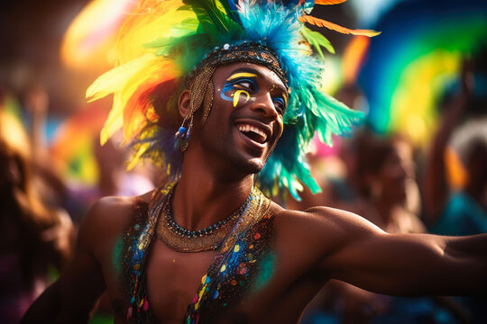 Tropical Verve: Spanish Dancer's Tenerife Carnival Groove