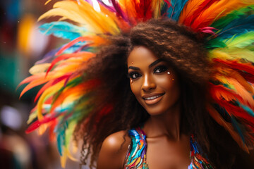 Feathered Fantasy: Brown Skin Beauty in Rio