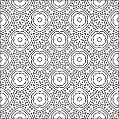 
Black lines on white background.
Wallpaper with figures from lines. Abstract wallpaper. Black  pattern for web page, textures, card, poster, fabric, textile. Monochrome design. 