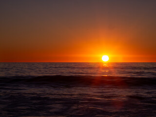 Beautiful Sunset Over the Pacific Ocean, Scenic Beach in California 10
